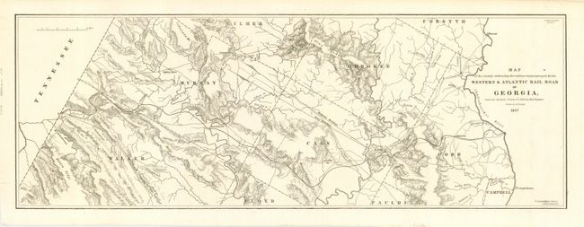 Map of the country embracing the various routes surveyed for the Western & Atlantic Rail Road of Georgia