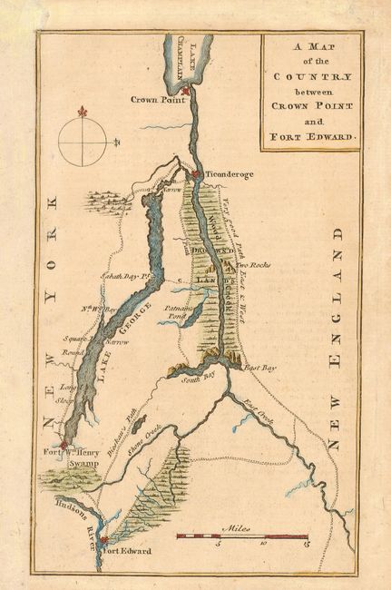 A Map of the Country between Crown Point and Fort Edward