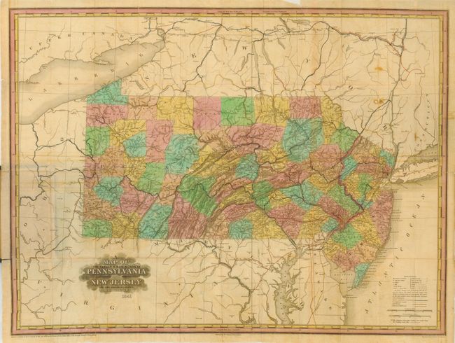 A Map of the Canals & Railroads of Pennsylvania and New Jersey and the Adjoining States by H. S. Tanner