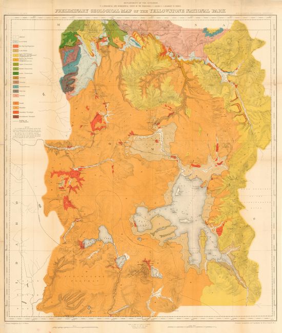 Preliminary Geological Map of the Yellowstone National Park