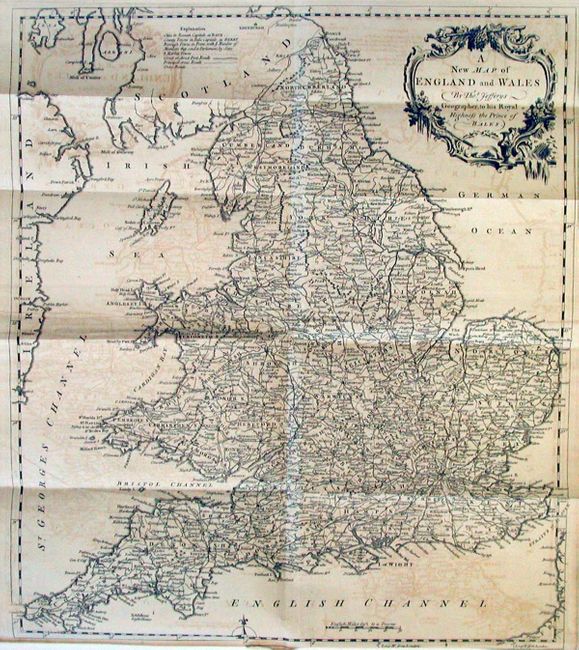 A New Map of England and Wales By Thos. Jefferys Geographer to his royal Highness the Prince of Wales