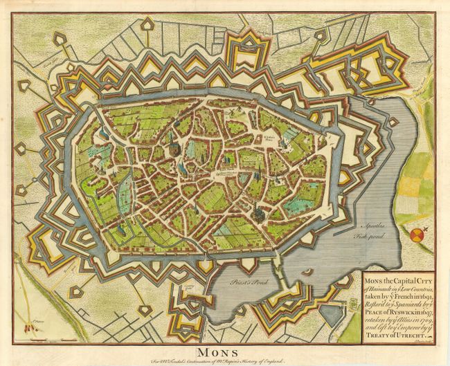 Mons the Capital City of Hainault in ye Low Countries, taken by ye French in 1691