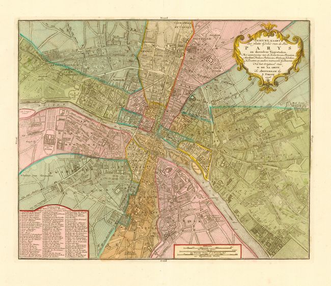 Nieuwe Kaart der platte Grond van de Stad Parys [together with] Nieuwe kaart van Parys en Versailles