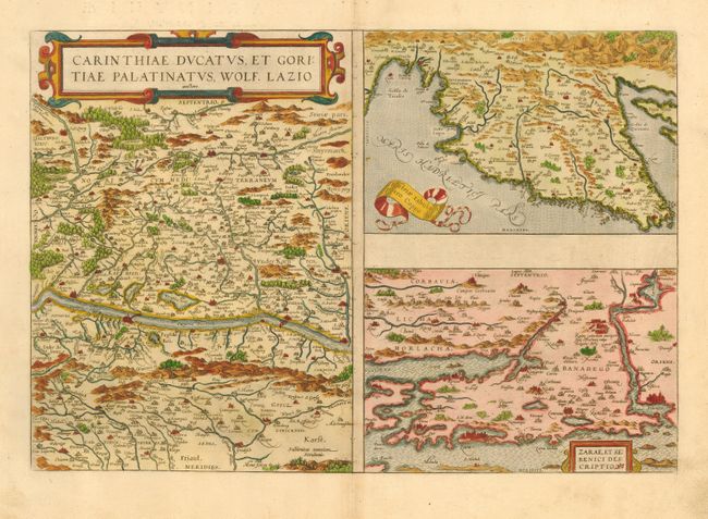 Carinthiae Ducatus, et Goritiae Palatinus ... [on sheet with] Histriae Tabula ... [and] Zarae et Sebenici Descriptio