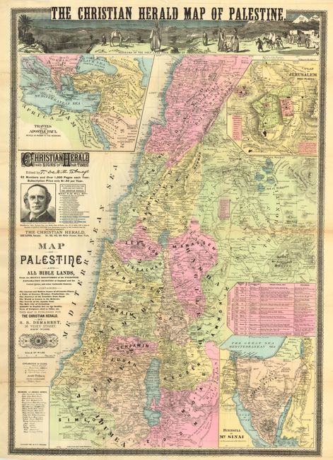 Map of Palestine and all Bible Lands