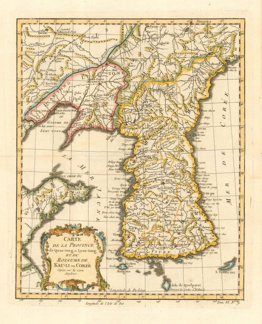 Carte de la Province de Quan-tong ou Lyau-tong et du Royaume de Kau-li ou Coree