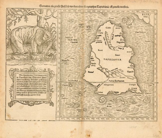 Sumatra ein grosse Insel so von den alten Geographen Taprobana ist genent worden