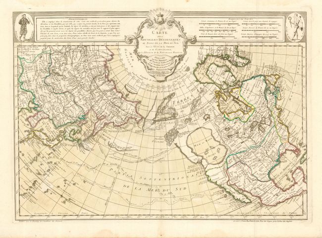 Carte des Nouvelles Decouvertes au Nord de la Mer du Sud, Tant a l'Est de la Siberie et du Kamchatka, Qu'a l'Oest de la Nouvelle France
