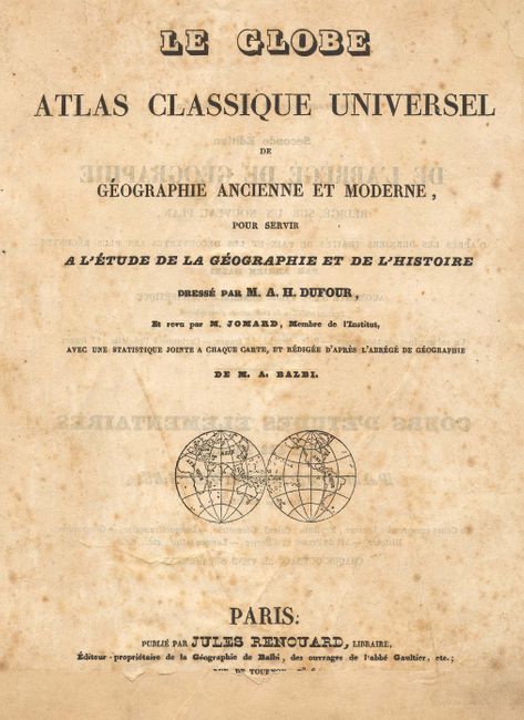 Le Globe Atlas Classique Universel