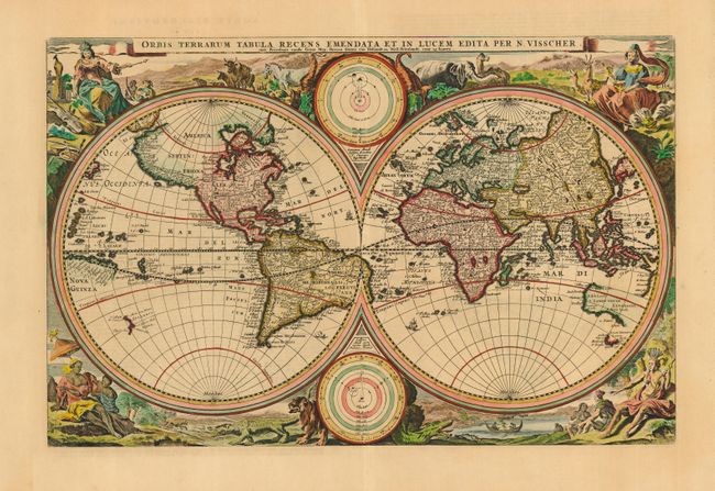 Orbis Terrarum Tabula Recens Emendata et in Lucem Edita Per N. Visscher