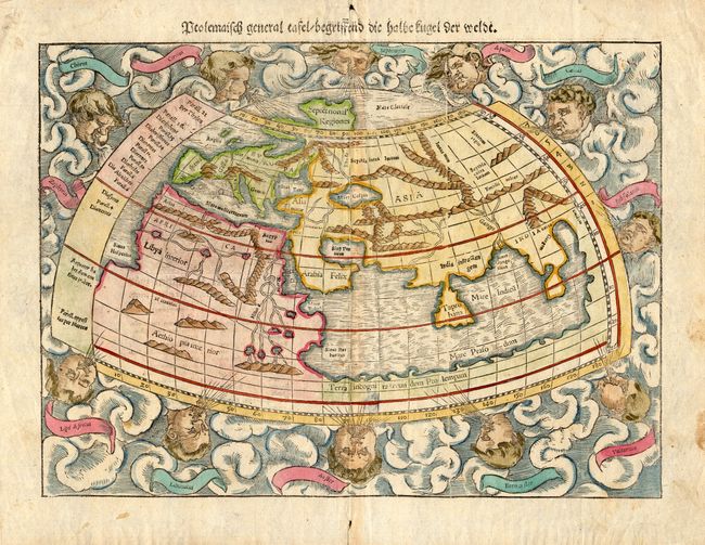 Ptolemaisch General Tafel Begreissend die halbe Rugel der Weldt