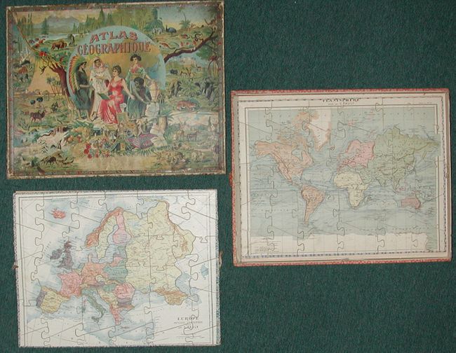 Puzzle Ancien J.L Paris - Atlas Géographique éducatif, état D'usage
