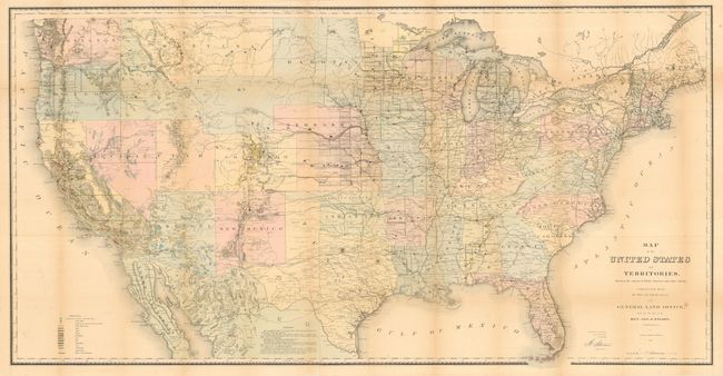 Map of the United States and Territories.  Showing the extent of Public Surveys and other details