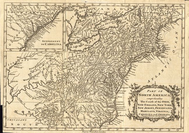 Part of North America, comprehending The Course of the Ohio, New England, New York, New Jersey, Pensilvania, Maryland, Virginia, Carolina and Georgia