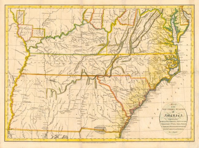 Map of the Southern States of America, Comprehending Maryland, Virginia, Kentucky, Territory Sth. of the Ohio