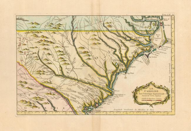 La Caroline dans l'Amerique Septentrionale Suivant les Cartes Angloises