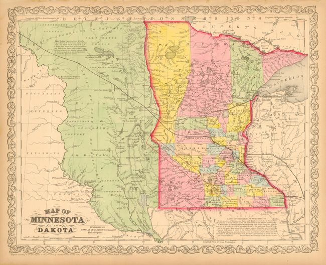 Map of Minnesota and Dakota