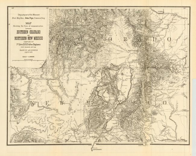 Map Showing the lines of communication between Southern Colorado and Northern New Mexico