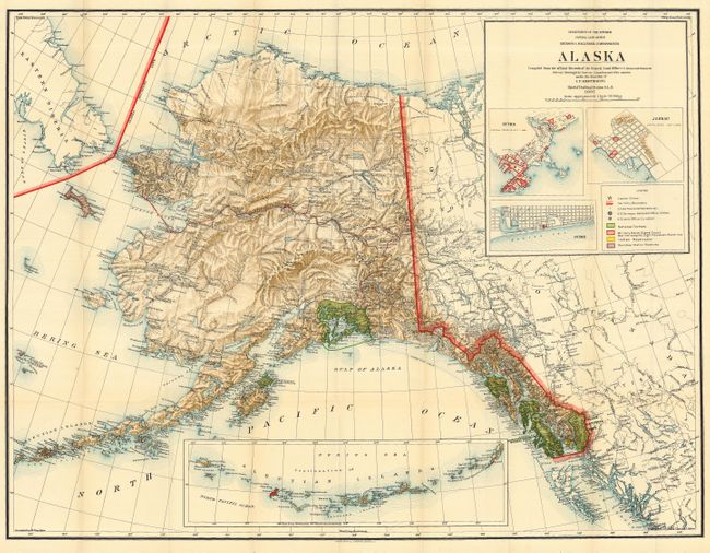 Alaska Compiled from the Official Records of the General Land Office U. S. Coast and Geodetic Survey under the direction of I.P. Berthrong.