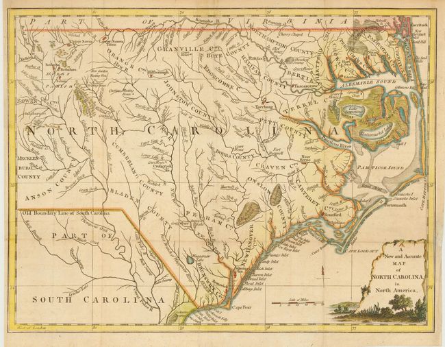 A New and Accurate Map of North Carolina in North America