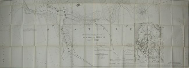 Proposed Route & Canal to Connect Lakes Union and Washington with Puget Sound, Surveyed under the Direction of Capt. Thomas Symons