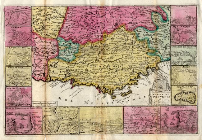 Carte de Provence Avec Ses Confins et Ses Fortereses