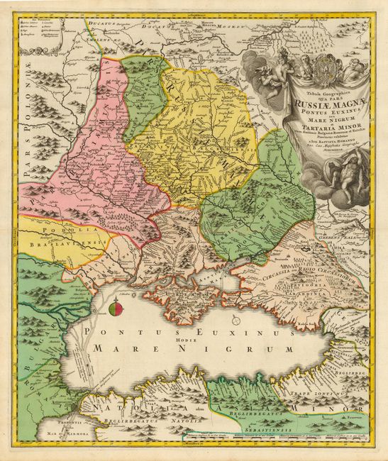 Tabula Geographica qua pars Russiae Magnae Pontus Euxinus seu Mare Nigrum et Tartaria Minor cum finitimis Bulgariae, et Romaniae et Natoliae