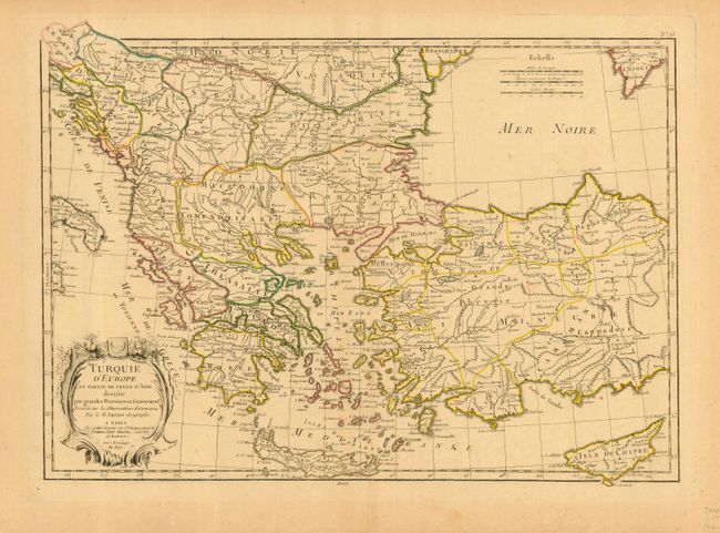 Turquie d'Europe et partie de celle d'Asie divisee par grandes Provinces et Gouvernments