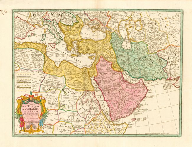 Carte de la Turquie de l'Arabie et de la Perse