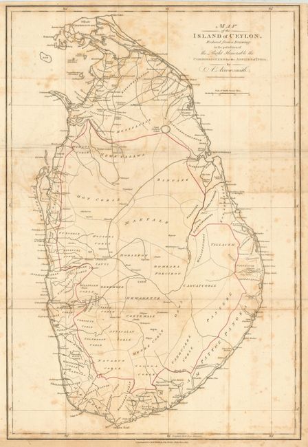 Map of the Island of Ceylon, Reduced from a Drawing in the possession of the Right Honorable the Commissioners for the Affairs of India
