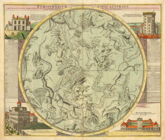 Hemisphaerium Coeli Australe in quo Fixarum loca secundum Eclipticae ductum ad anum 1730 completum exhibentur