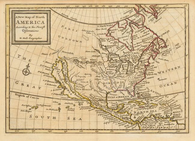 A New Map of North America According to the Newest Observations