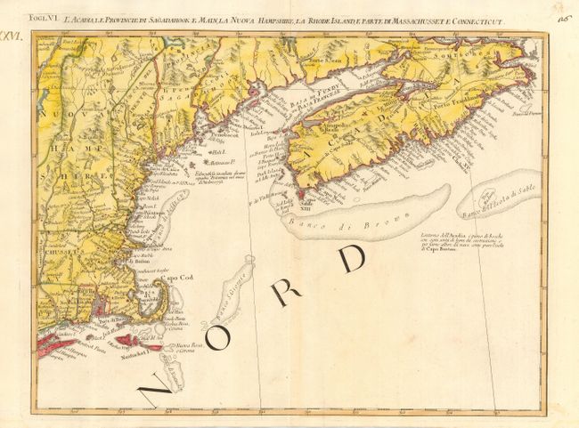 L'Acadia, le Provincie di Sagadahook e Main, la Nuova Hampshire, la Rhode Island, e Parte di Massachusset e Connecticut