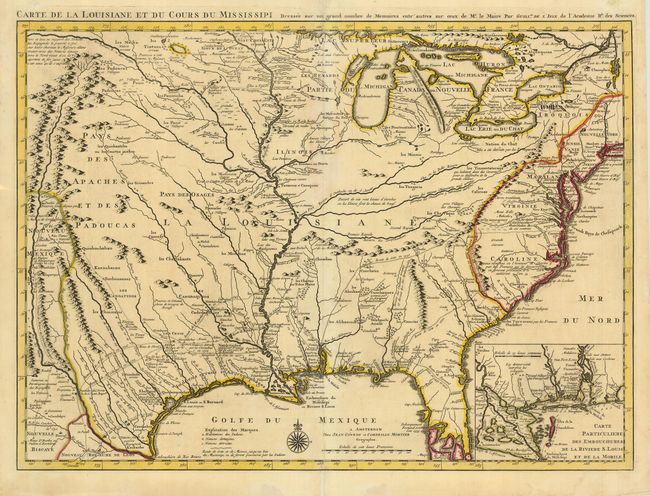 Carte de la Louisiane et du Cours du Mississippi Dressee sur un grand numbre de Memoires