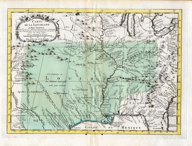 Carte de la Louisiane et Pays Voisins