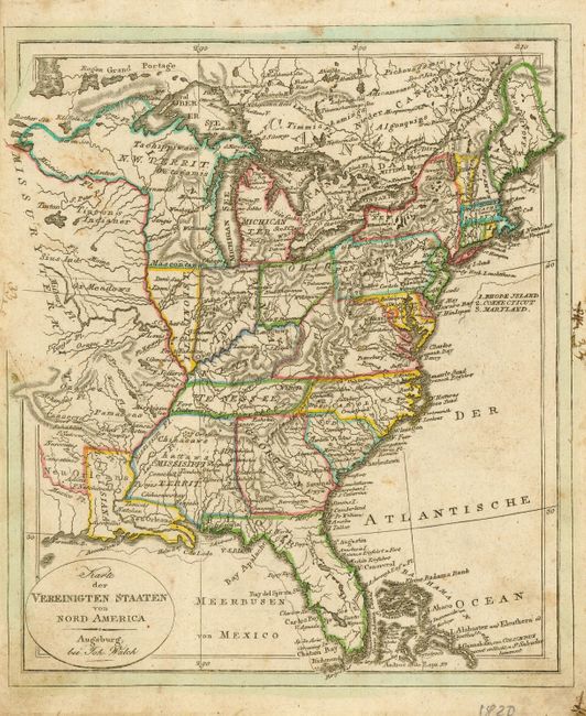 Karte der Vereinigten Staaten von Nord America