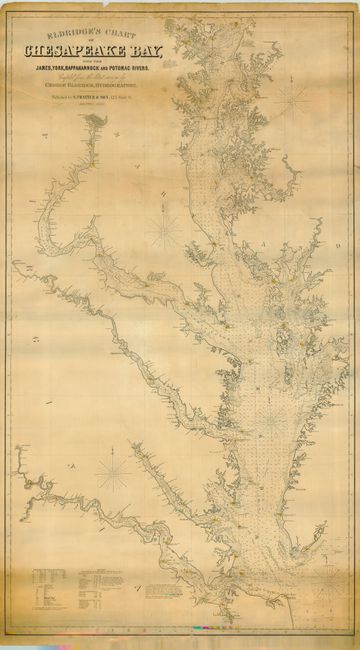 Eldridge's Chart of Chesapeake Bay with the James, York, Rappahammock and Potomac Rivers