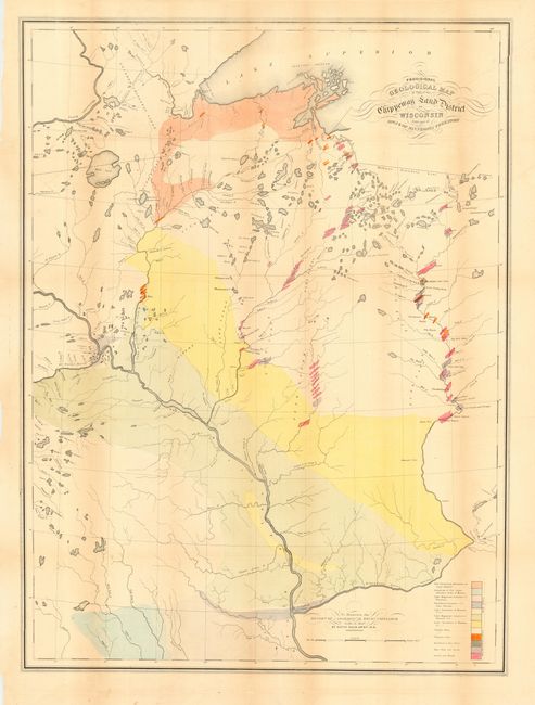 Provisional Geological Map of Part of the Chippeway Land District of Wisconsin with part of Iowa & of Minnesota Territory