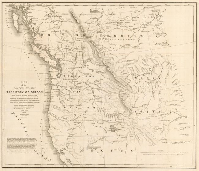 Map of the United States Territory of Oregon West of the Rocky Mountains