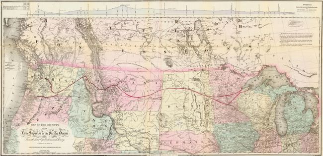 Map of the Country from Lake Superior to the Pacific Ocean.  From the latest Explorations and Surveys to accompany the Report of Edwin F. Johnson Chf. Engr. Northern Pacific R.R.