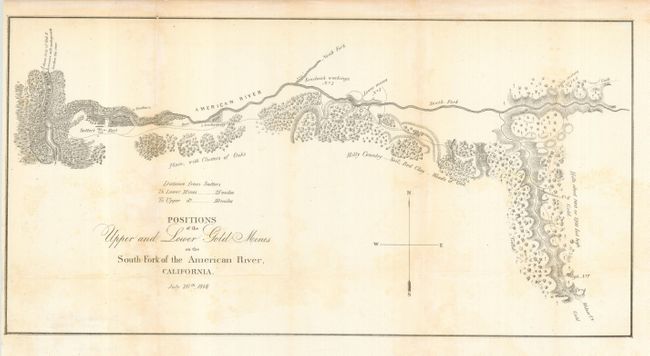 Positions of the Upper and Lower Gold Mines on the South Fork of the American River, California. July 20th, 1848