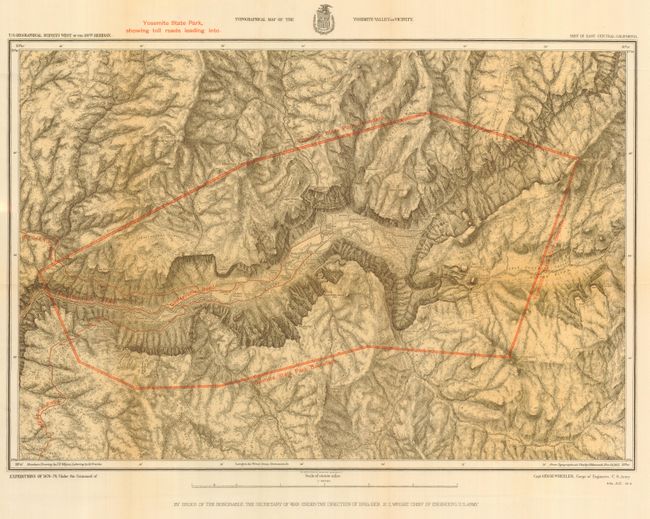 Topographical Map of the Yosemite Valley and Vicinity