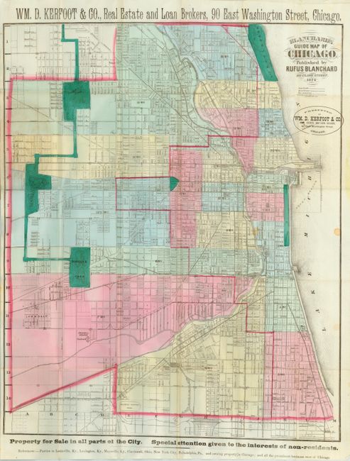 Blanchard's Guide Map of Chicago