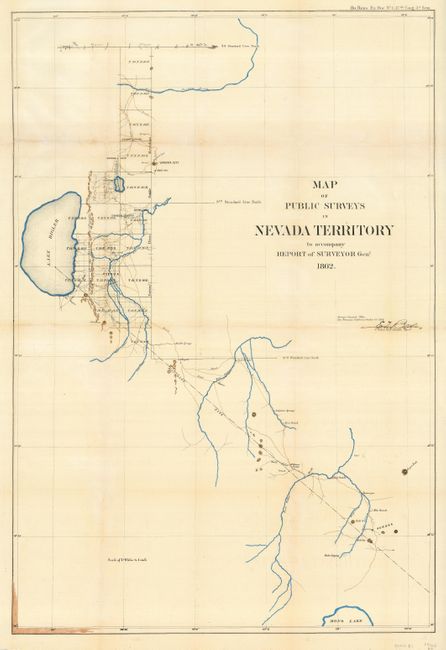 Map of the Public Surveys in Nevada Territory to accompany Report of Surveyor Genl.