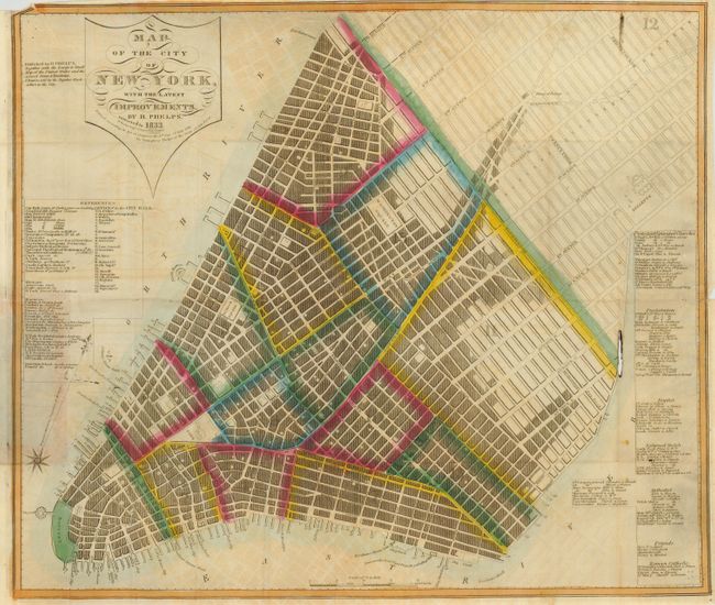 Map of the City of New York with the Latest Improvementscorrected to 1833