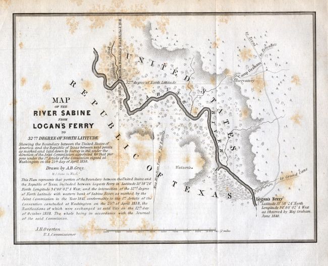 Map of the River Sabine from Logan's Ferry to 32nd. Degree of North Latitude