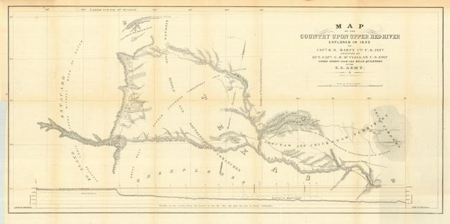 Map of the Country upon Upper Red-River Explored in 1852Assisted by Bvt. Capt. G.B. McClellan