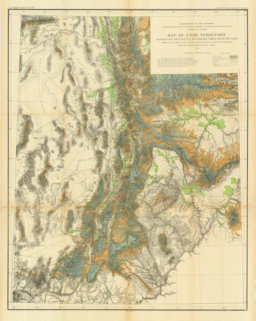 Map of Utah Territory Representing the Extent of the Irrigable, Timber and Pasture Lands