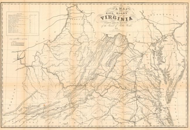 A Map of the Rail Roads of Virginia Prepared under the Direction of the Board of Public Works