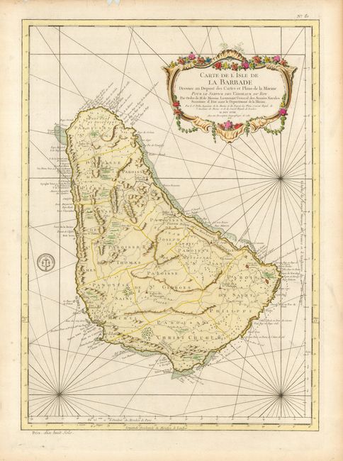 Carte de l'Isle de la Barbade dressee au Depost des Cartes et Plans de la Marine